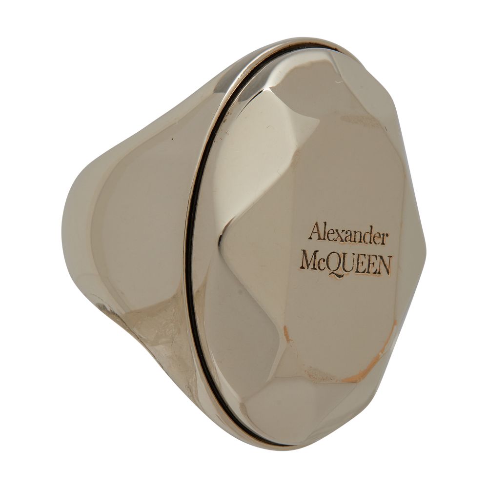 Alexander McQueen Bague en pierre à facettes