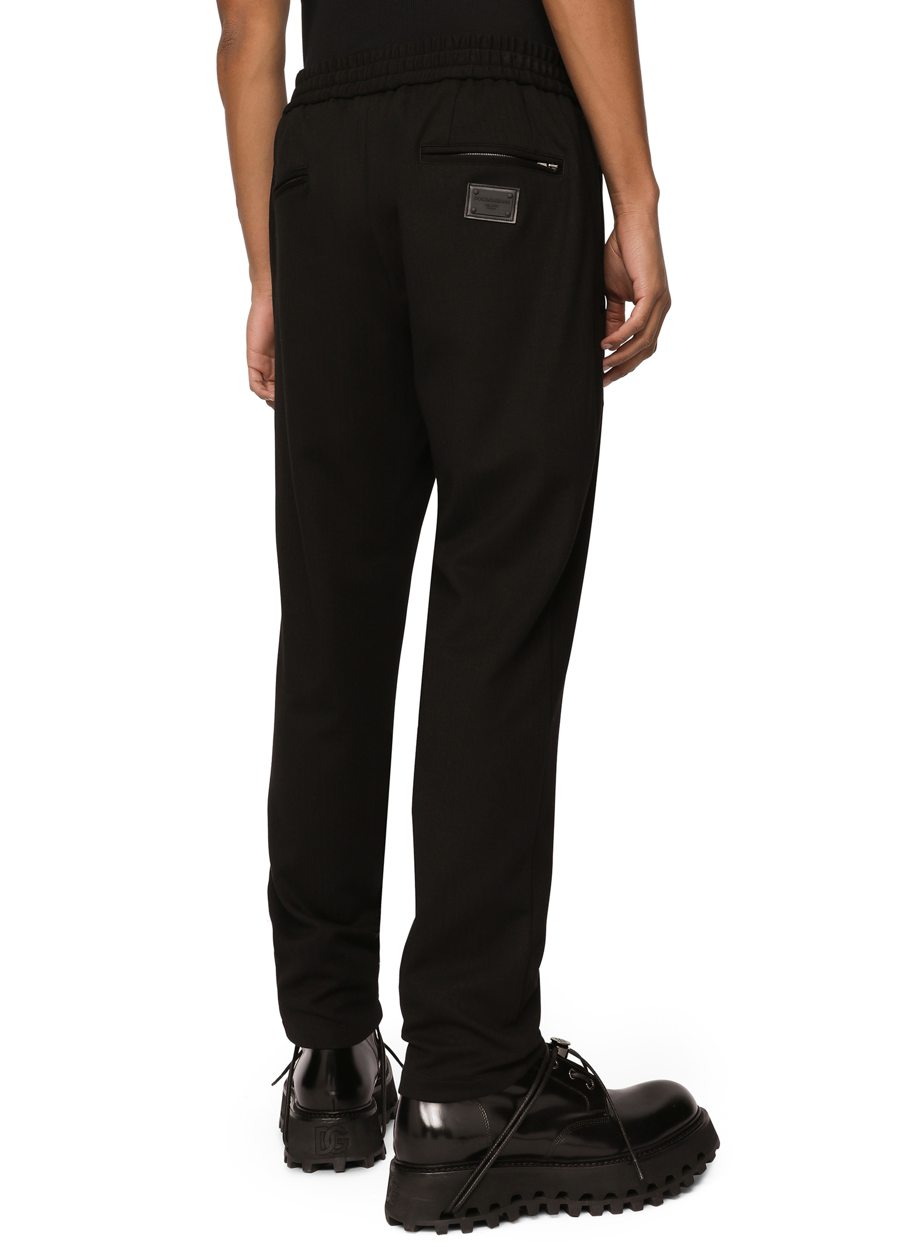 Dolce & Gabbana Herringbone jersey jogging pants