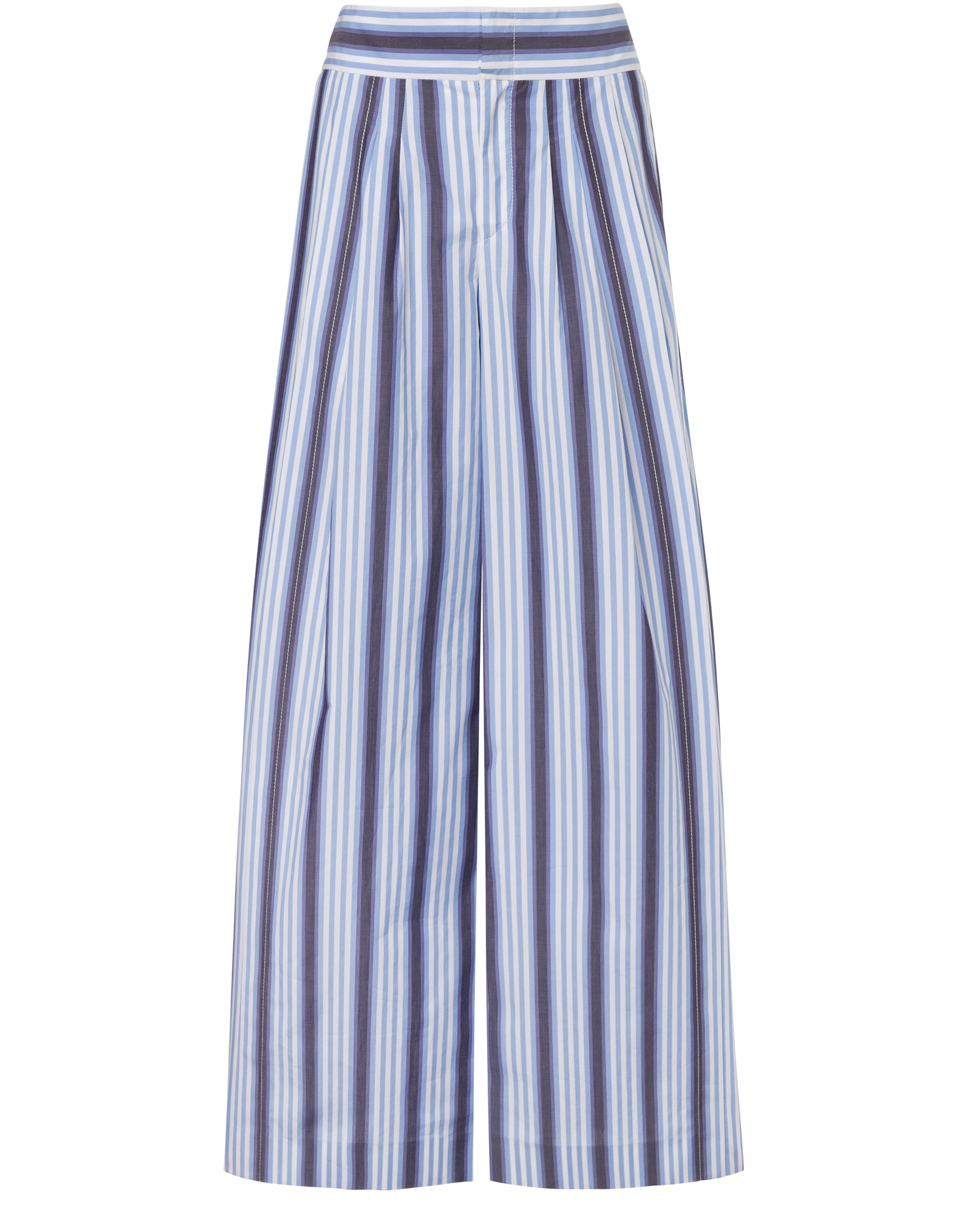 Alberta Ferretti Oversized trousers in striped poplin