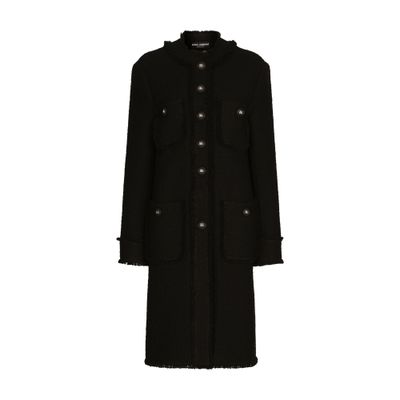 Dolce & Gabbana Single-breasted tweed coat