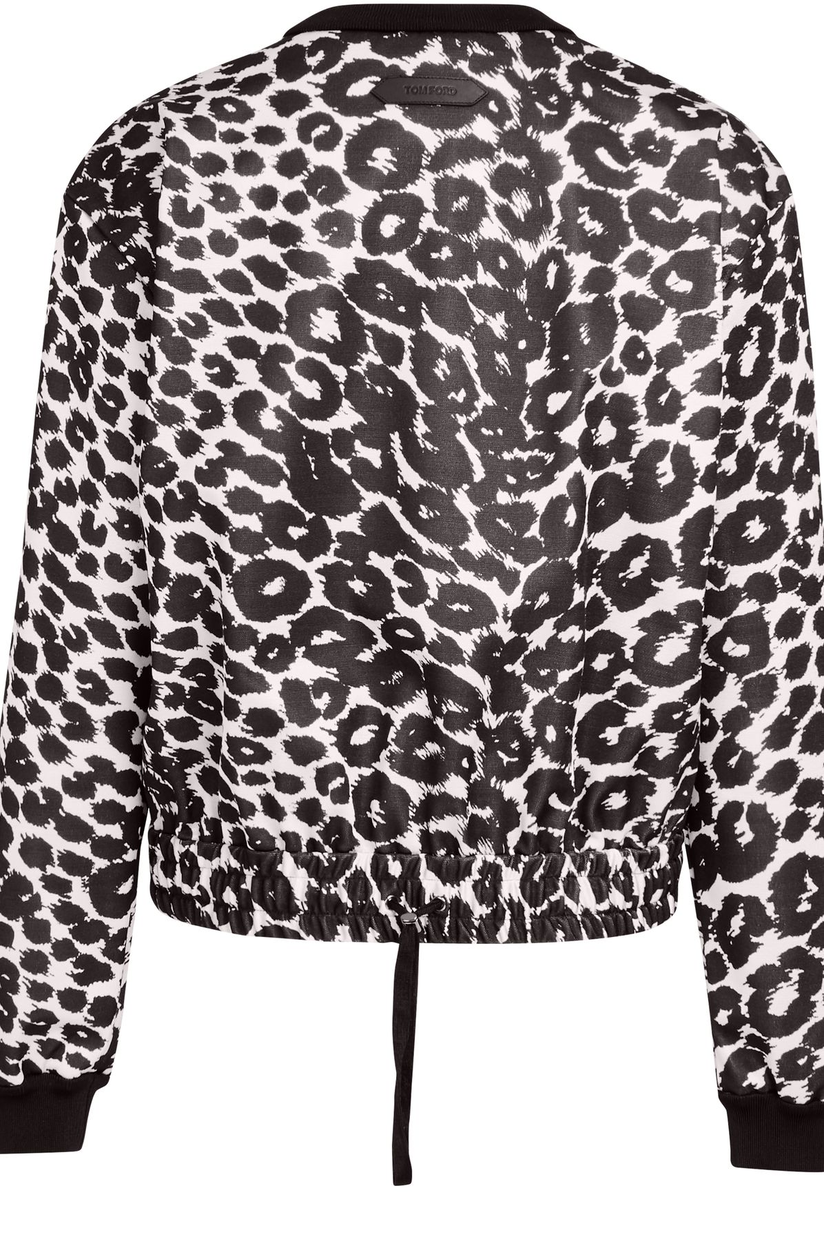 Tom Ford Ikat leopard print on fleece top