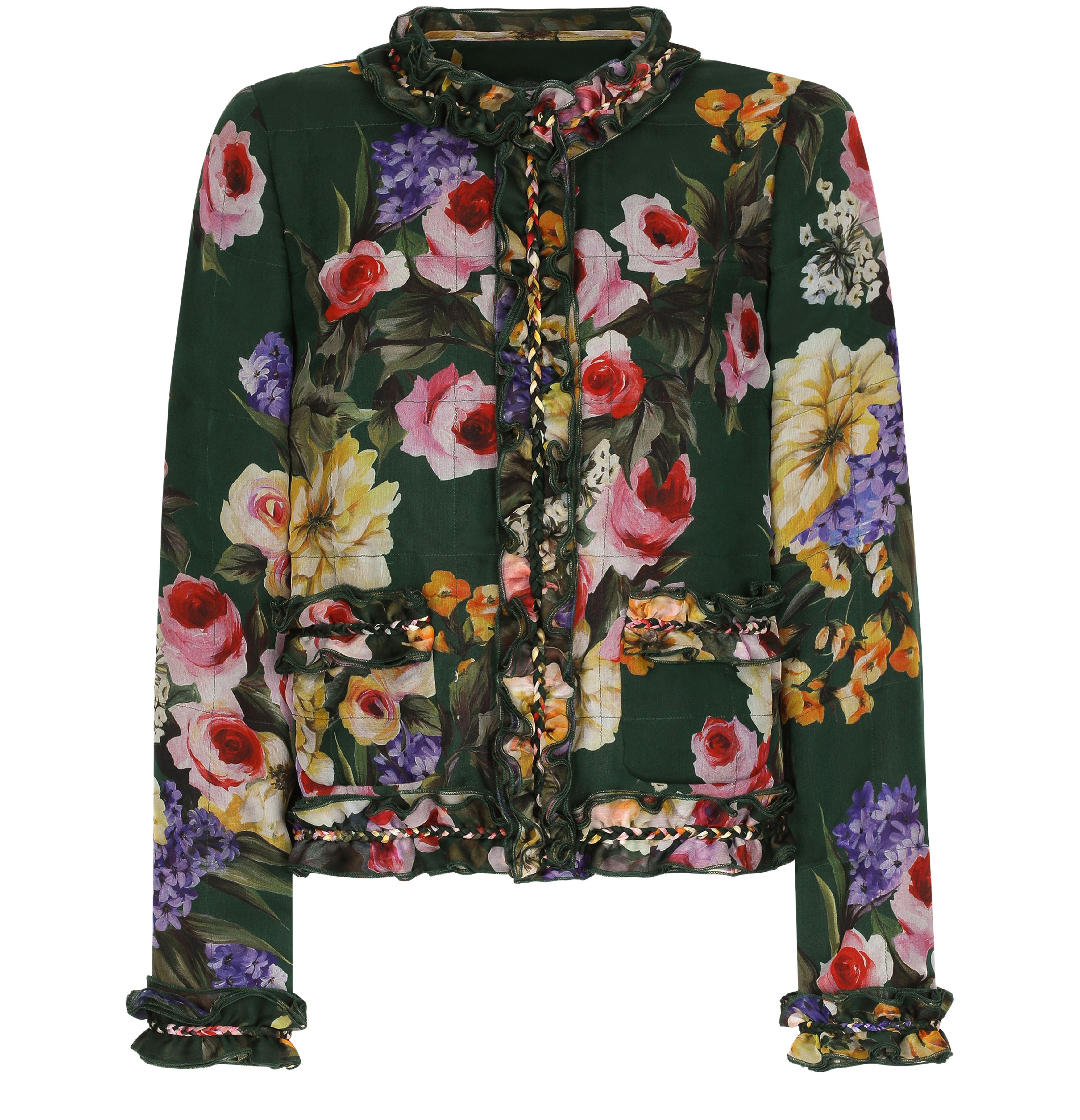 Dolce & Gabbana Garden-print chiffon jacket