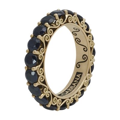 Dolce & Gabbana Sicily ring in yellow gold and black sapphires