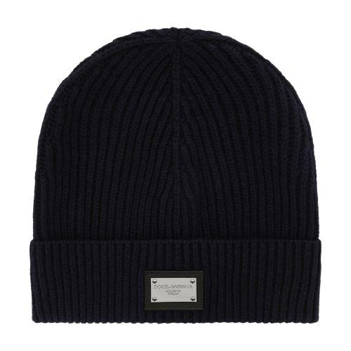 Dolce & Gabbana Knit hat with logo tag