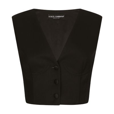 Dolce & Gabbana Cropped cady waistcoat