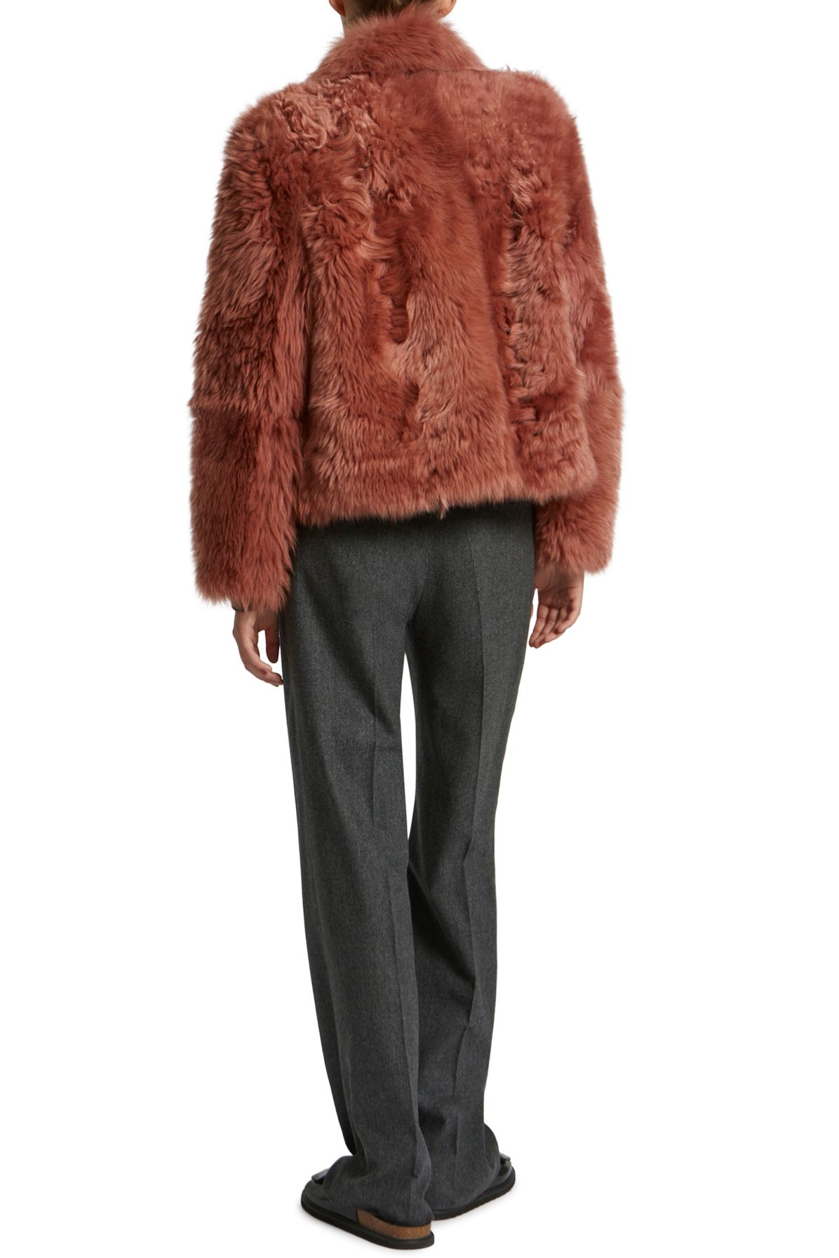 Yves Salomon Cropped Tuscan lambskin jacket