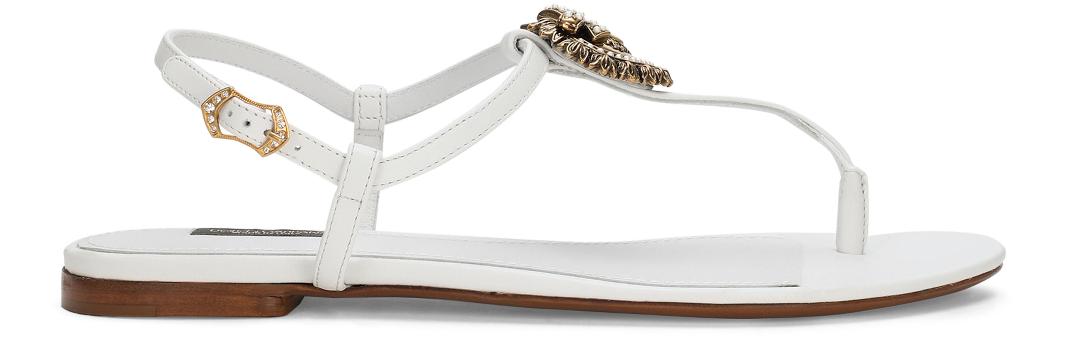 Dolce & Gabbana Devotion nappa leather flip flops