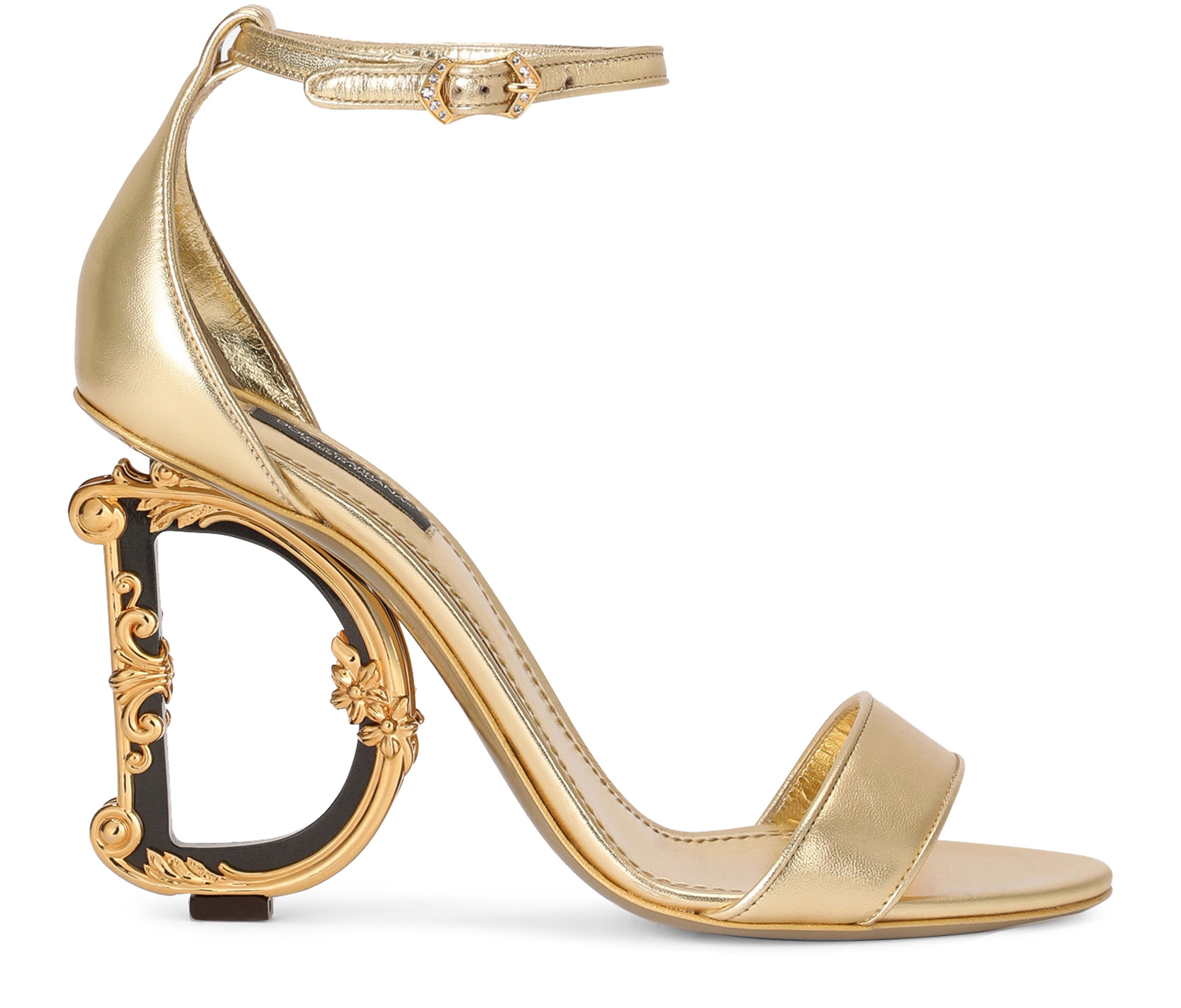 Dolce & Gabbana Nappa mordore sandals with baroque DG detail