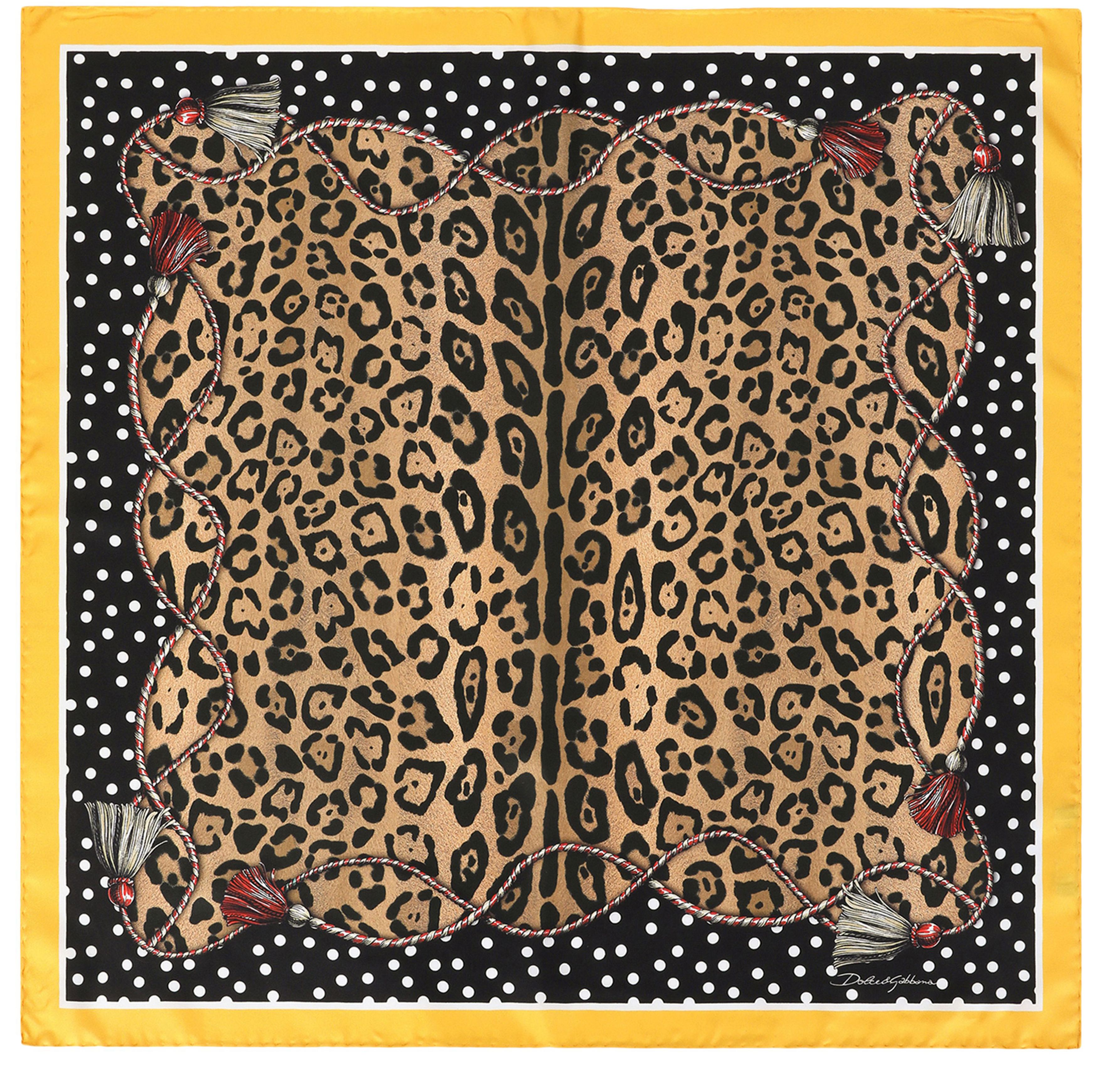 Dolce & Gabbana Leopard-print twill scarf (90 x 90)