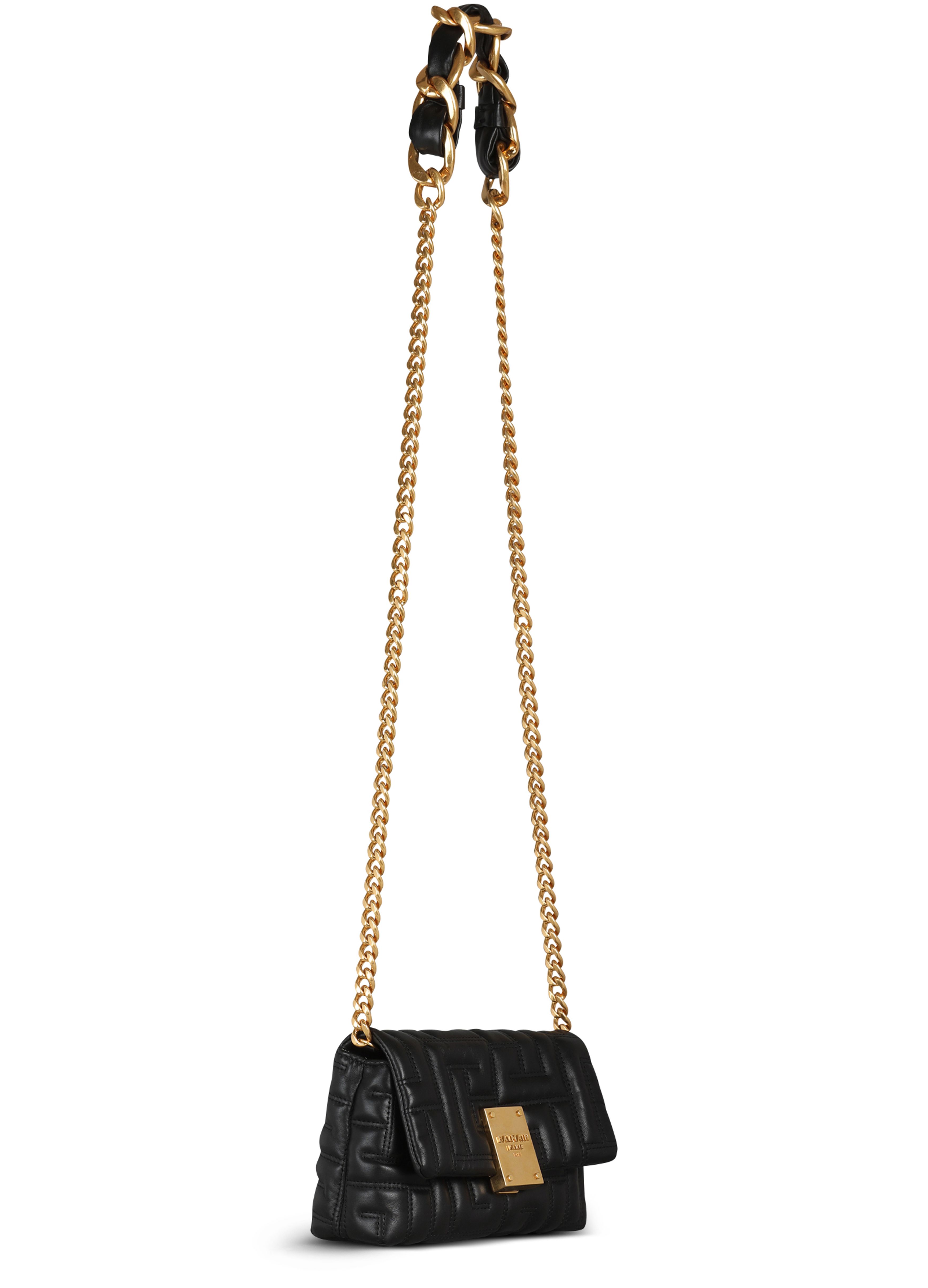 Balmain 1945 Soft mini bag in quilted leather