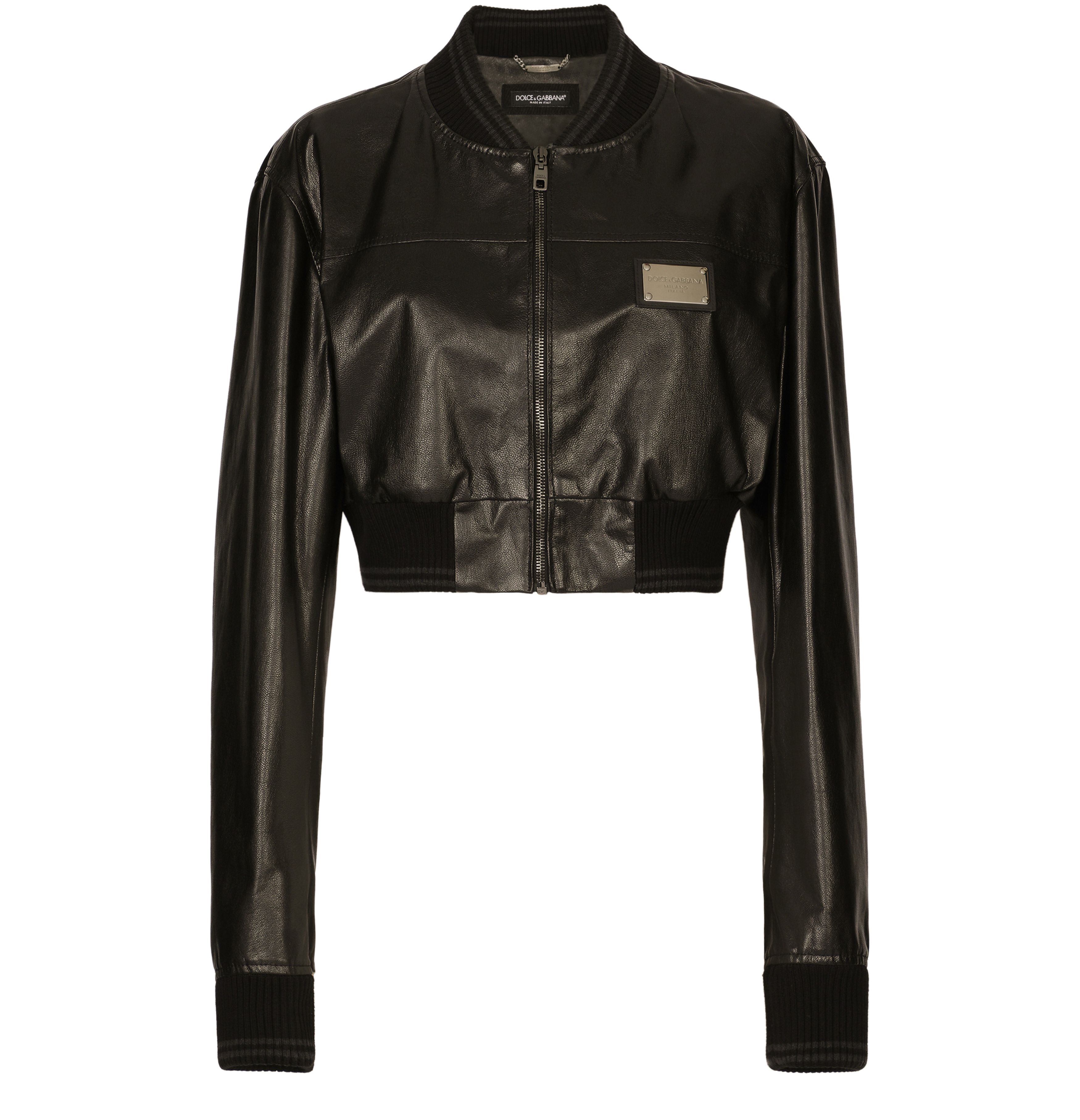 Dolce & Gabbana Short nappa leather bomber jacket