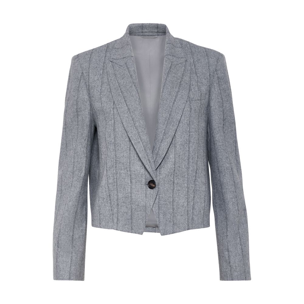 Brunello Cucinelli Cropped blazer with monili