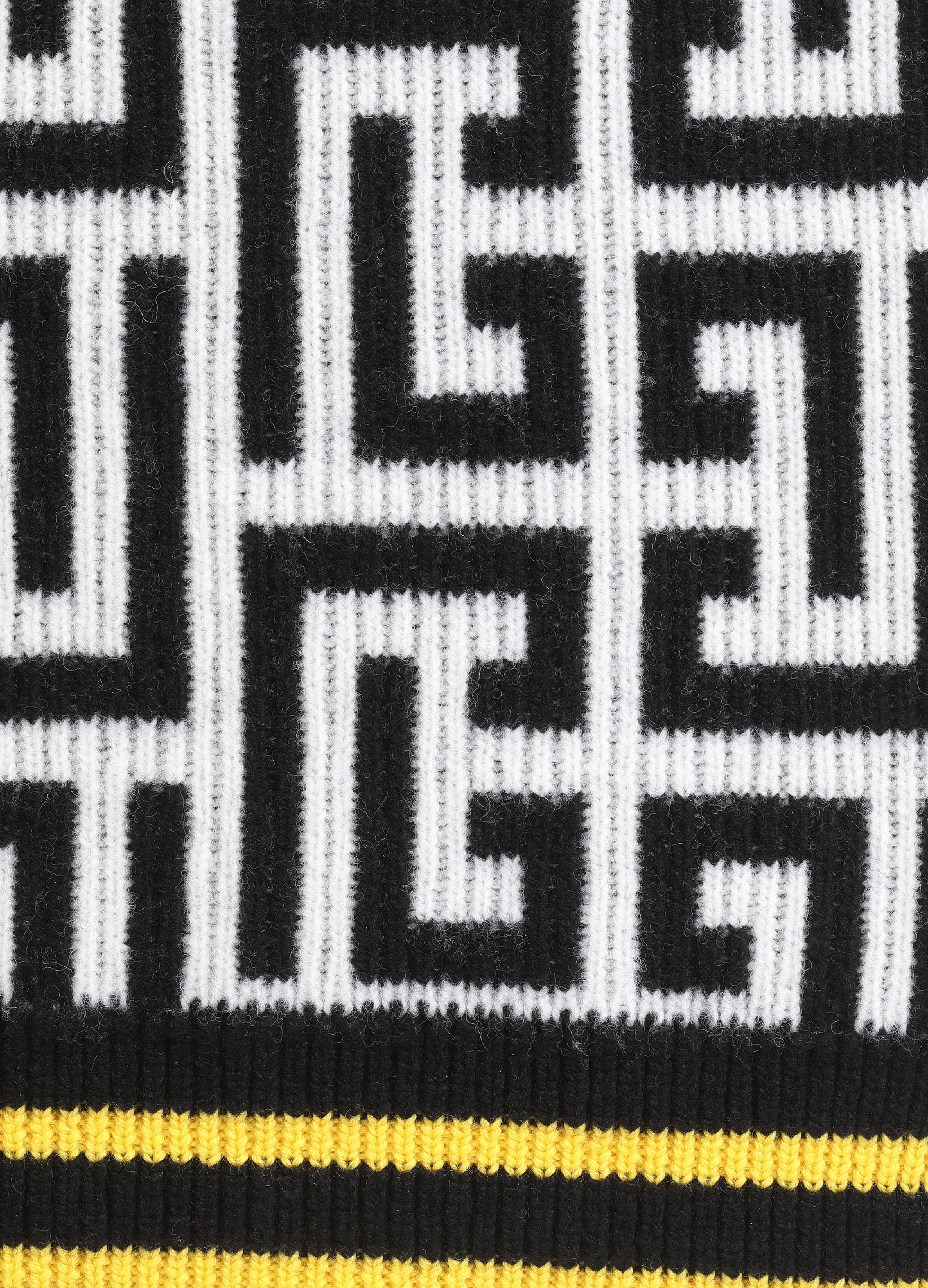 Balmain Wool and cashmere scarf with Balmain monogram pattern