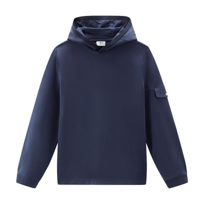 Woolrich Hooded pure cotton sweatshirt with pocket