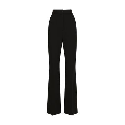 Dolce & Gabbana Flared jersey milano rib pants