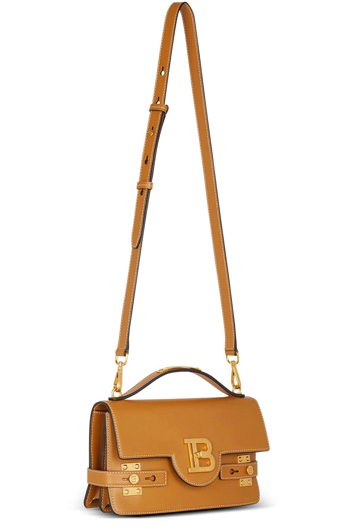 Balmain Smooth Leather B-Buzz Shoulder 24 Bag