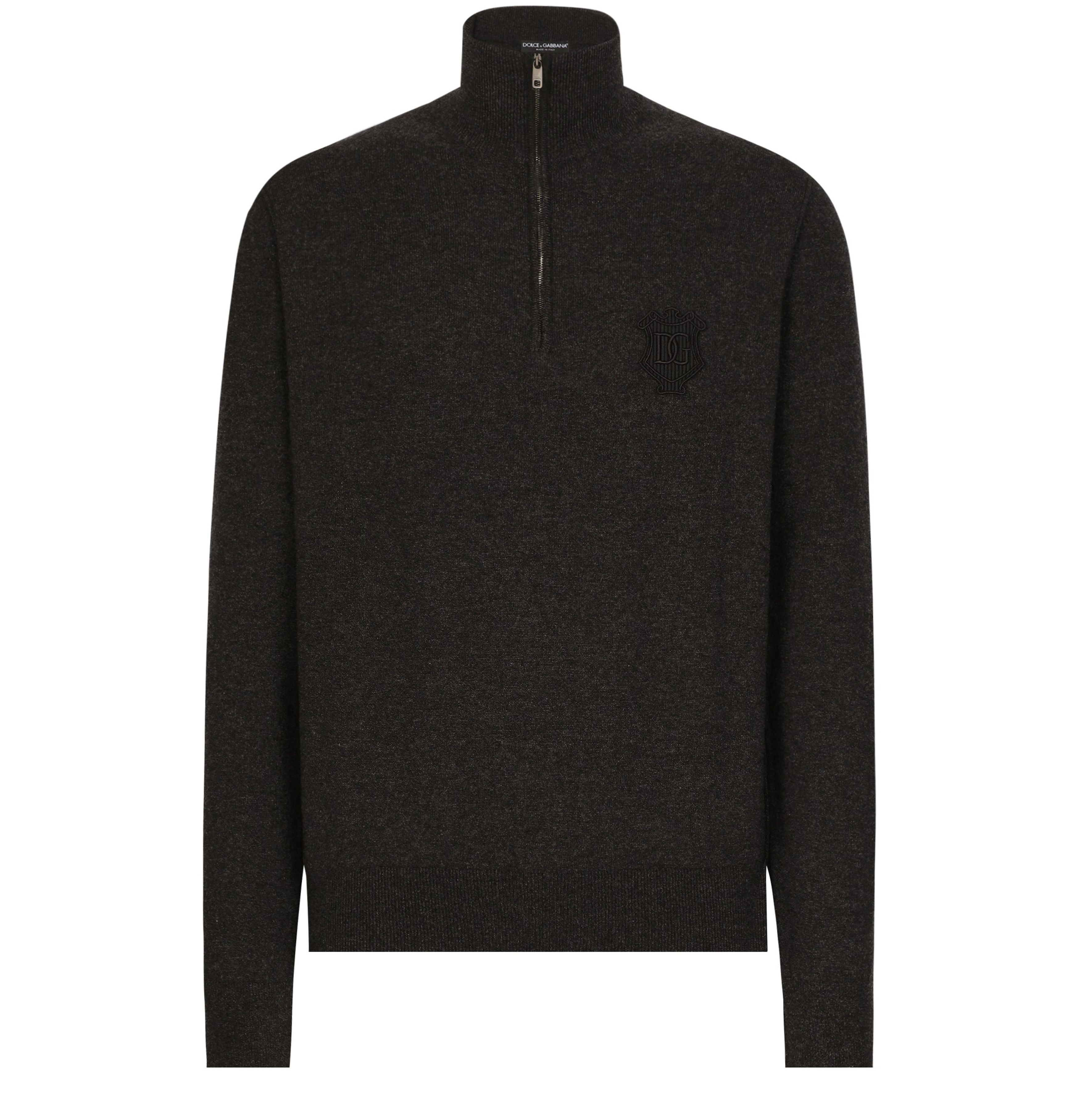 Dolce & Gabbana Zip-up cashmere turtle-neck sweater