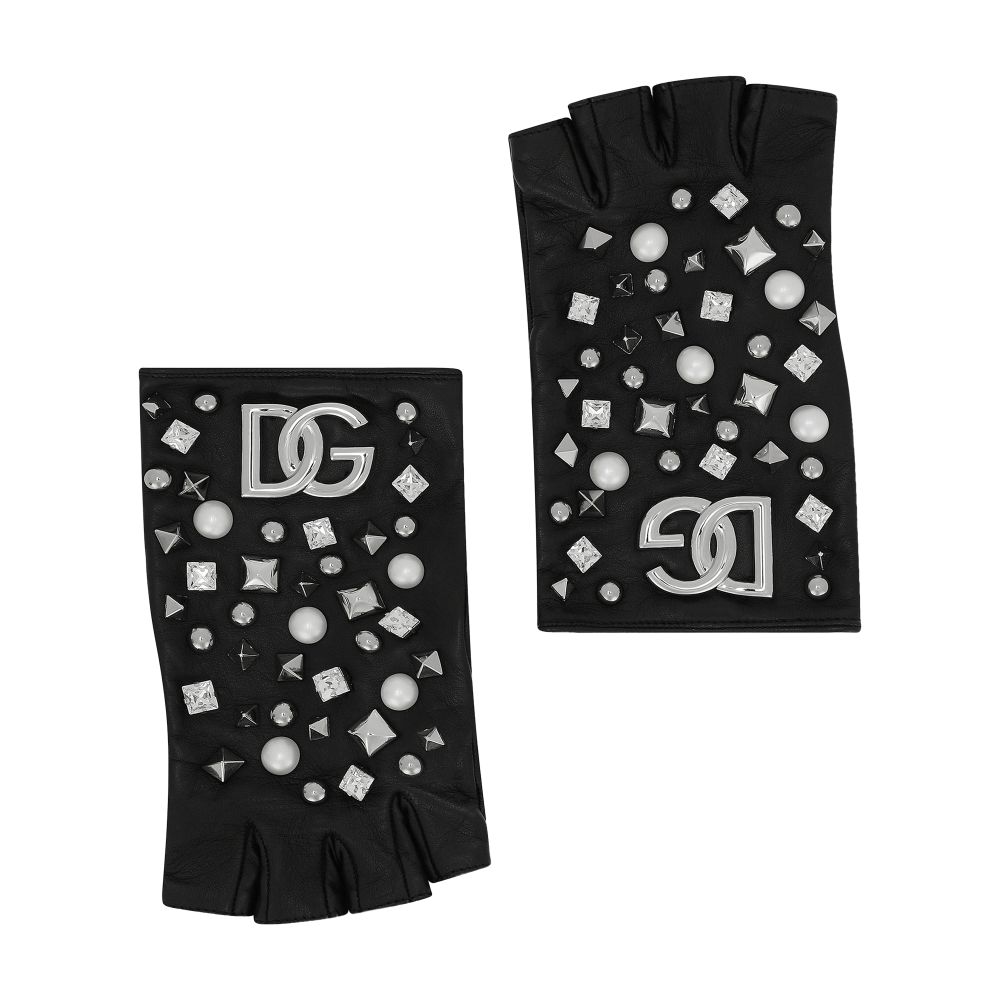 Dolce & Gabbana Nappa gloves with embellishment