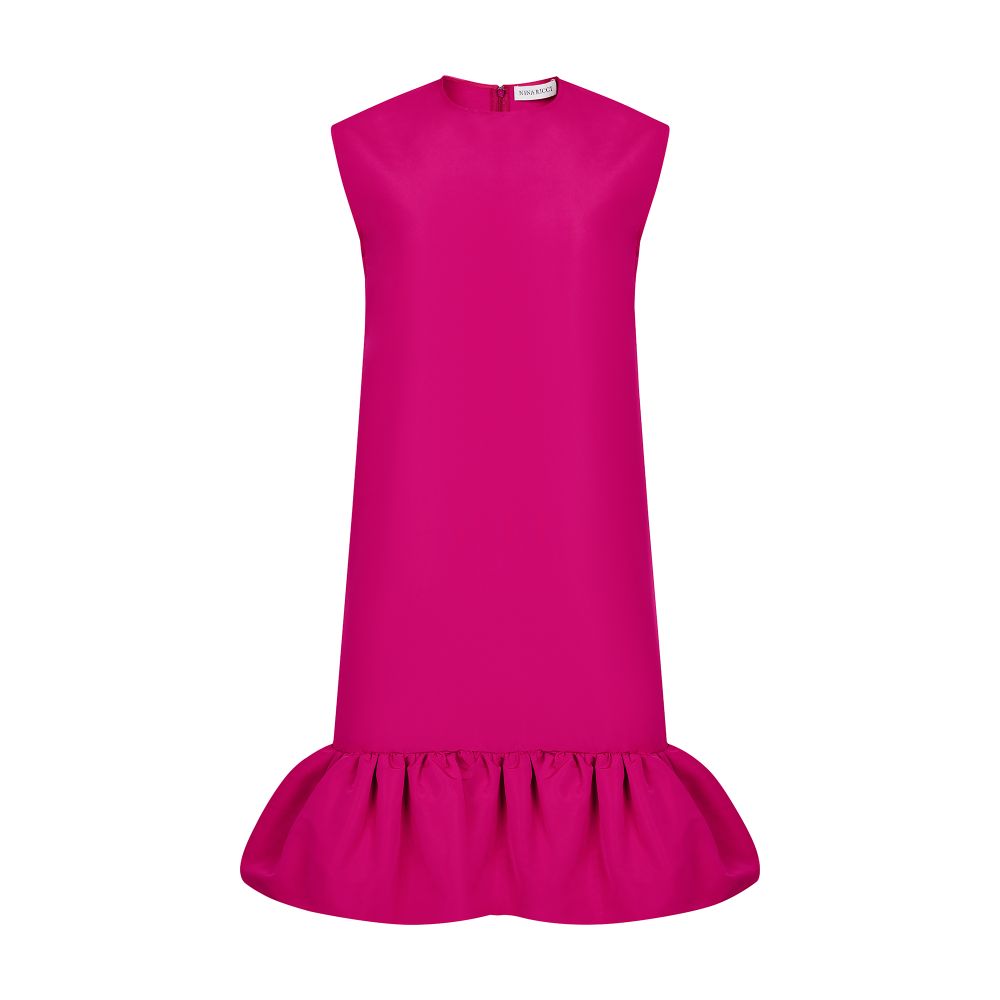 Nina Ricci Mini taffeta peplum dress