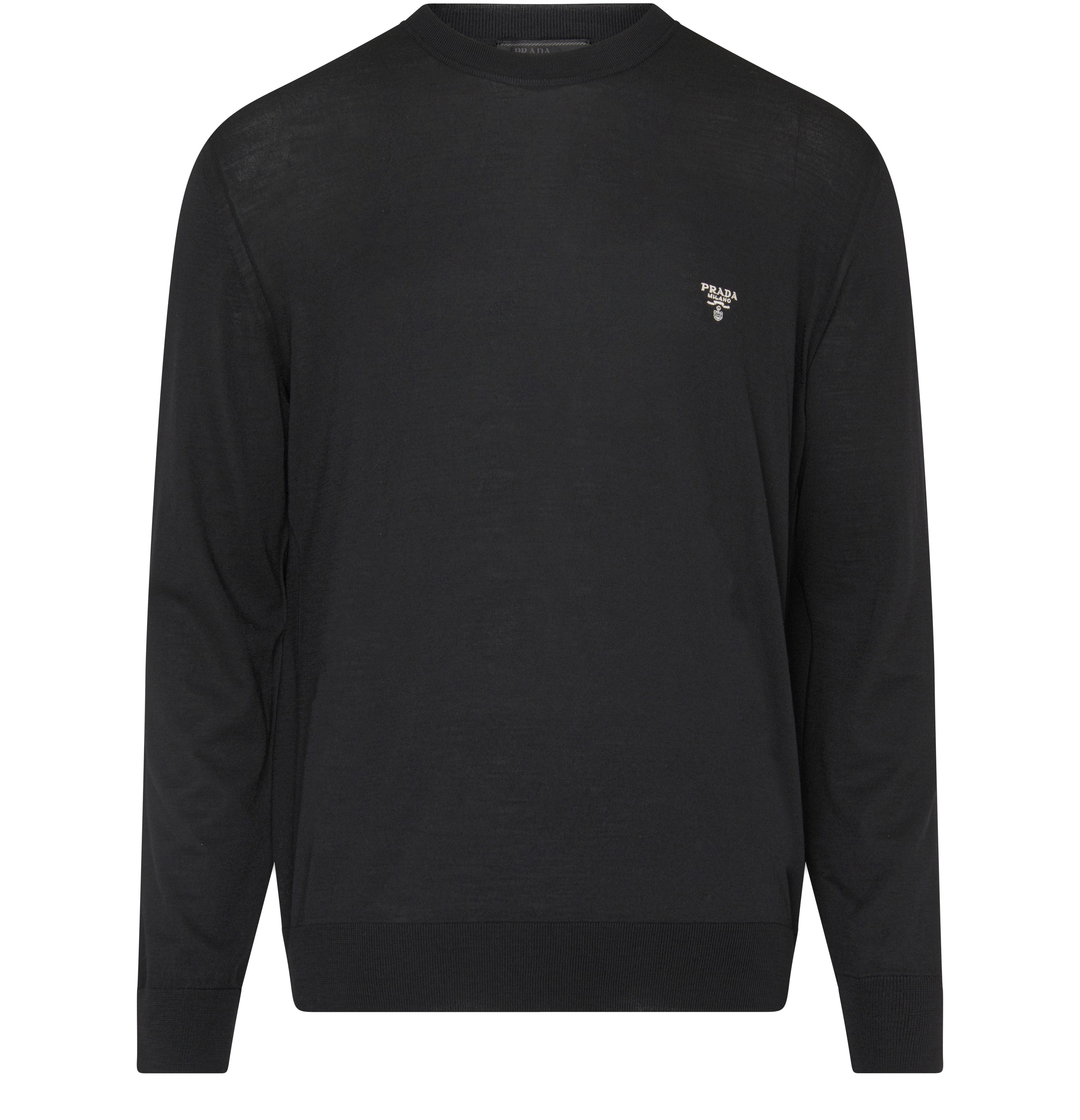 Prada Round neck sweater in extra fine wool