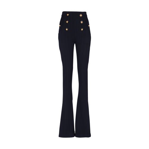 Balmain High waist tweed pants in herringbone