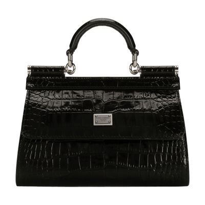 Dolce & Gabbana KIM DOLCE&GABBANA crocodile-embossed Sicily bag