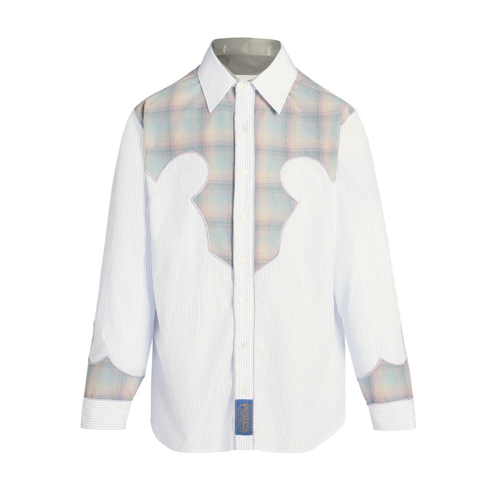 Maison Margiela Pendleton yoke pinstripe shirt