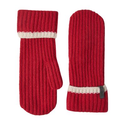 Brunello Cucinelli Knit mittens with monili