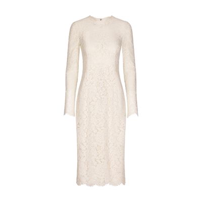 Dolce & Gabbana Long-sleeved stretch lace dress