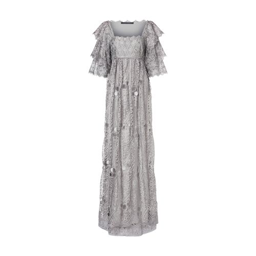 Alberta Ferretti MacramÃ© lace dress.