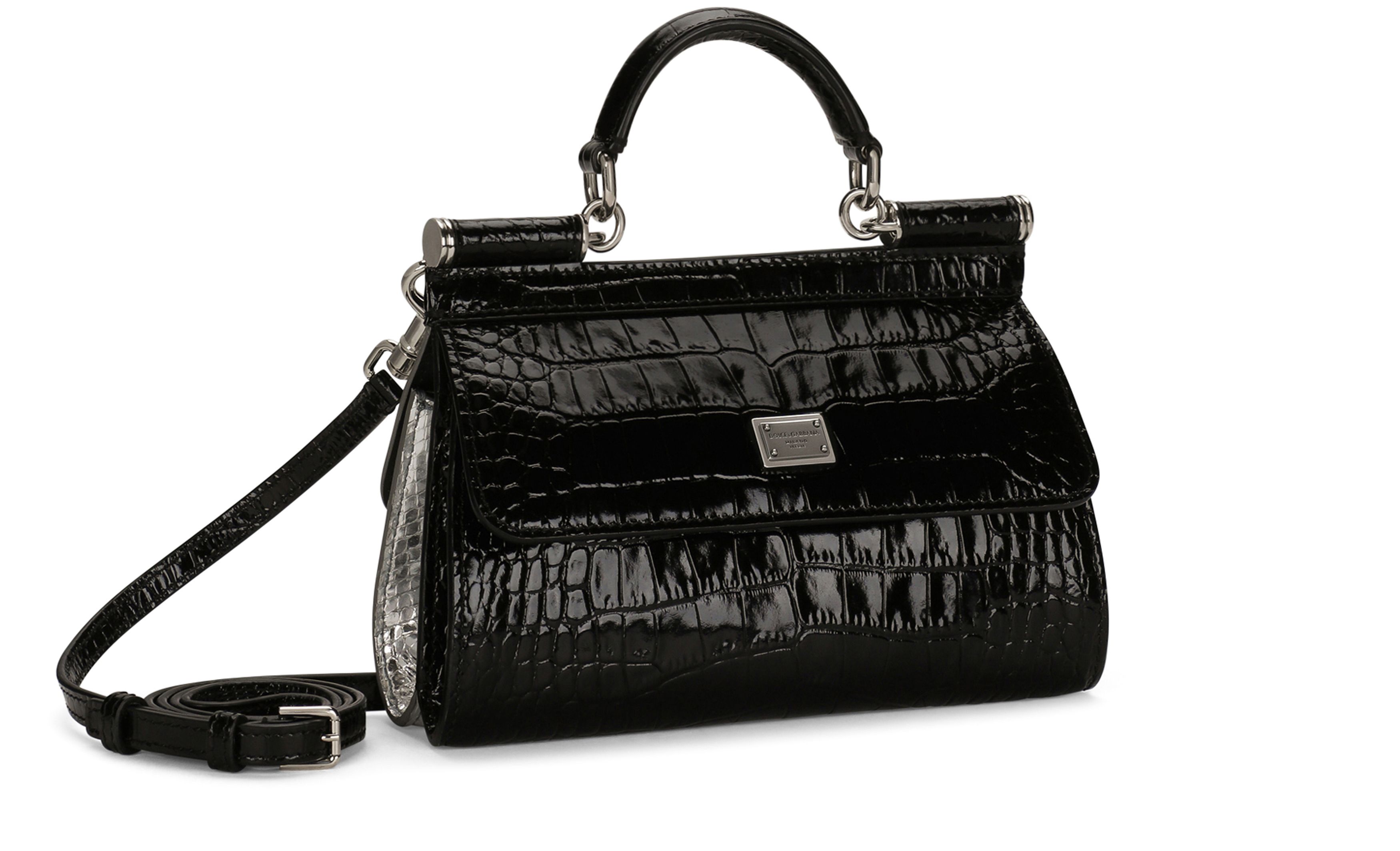 Dolce & Gabbana KIM DOLCE&GABBANA crocodile-embossed Sicily bag