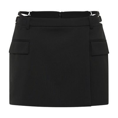 Dion Lee Lingerie wool mini skirt