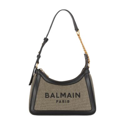 Balmain B-Army canvas handbag with leather inserts