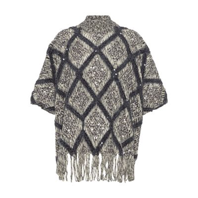 Brunello Cucinelli Dazzling Embroidery poncho