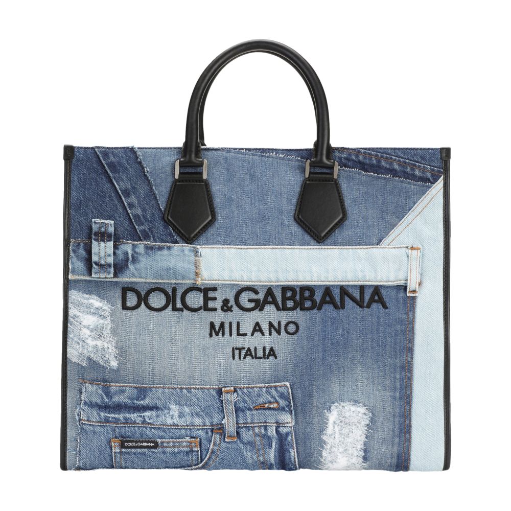 Dolce & Gabbana Large denim patchwork shopper