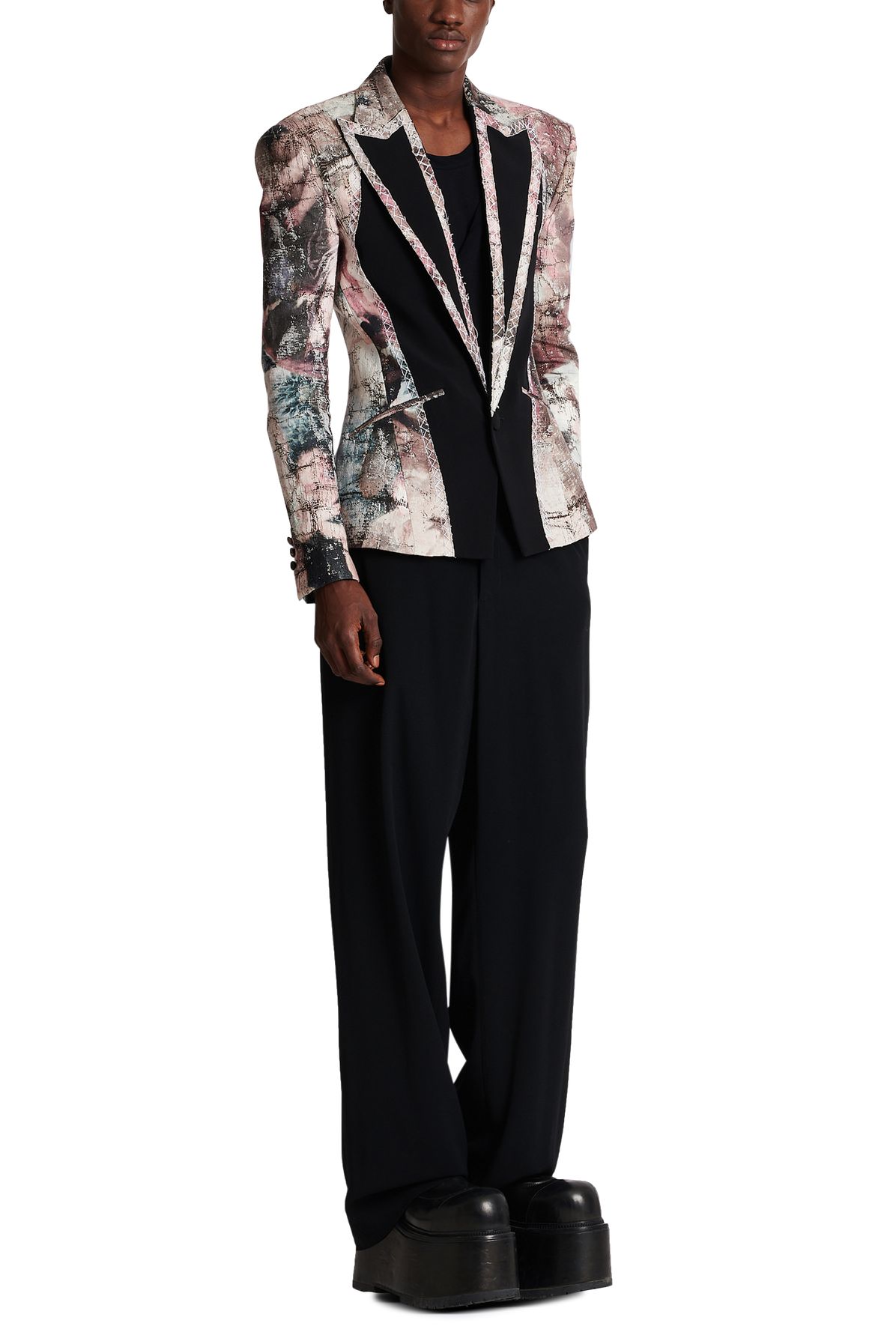 Balmain Pastel print cut-out jacket