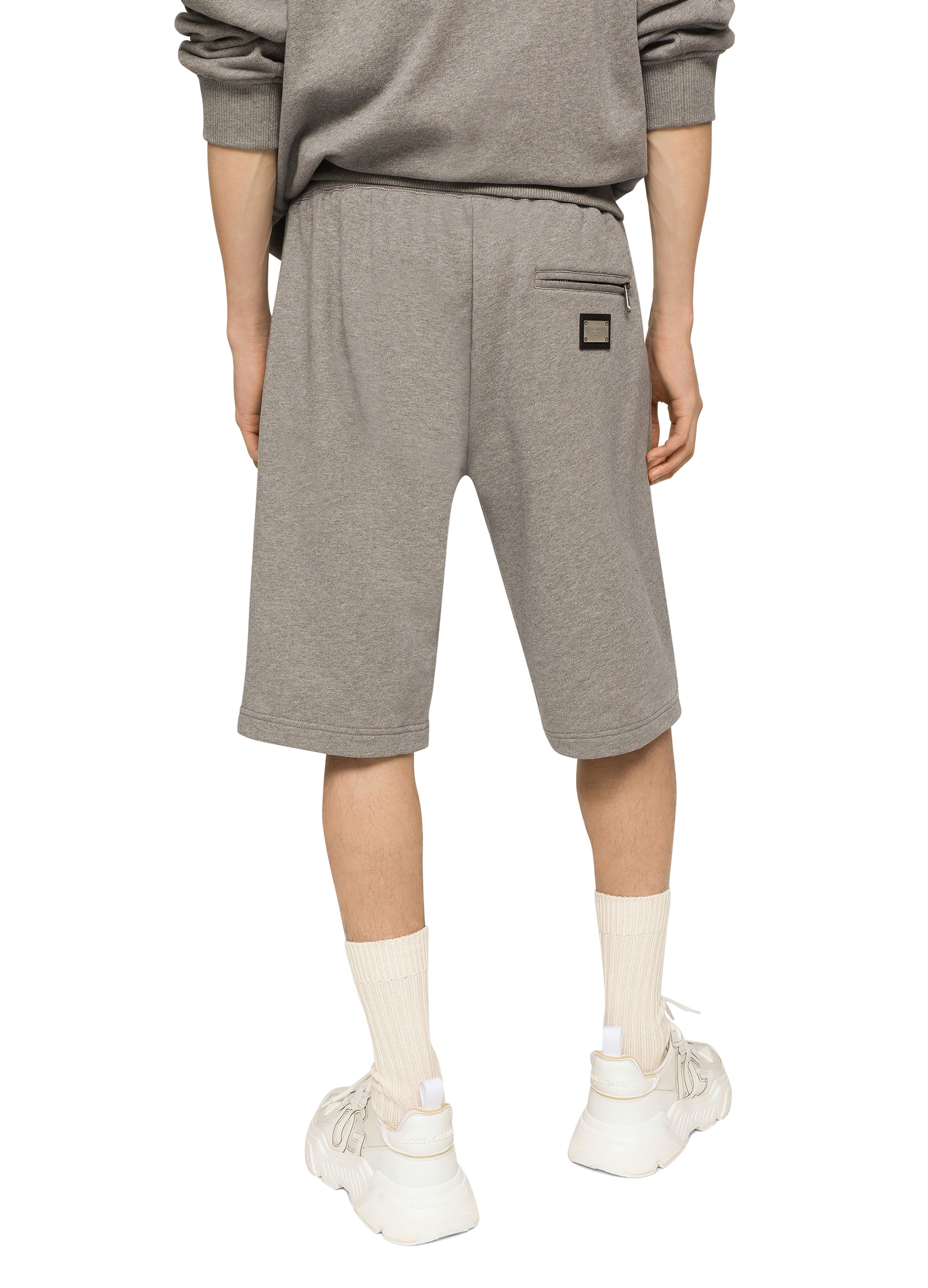 Dolce & Gabbana Jersey jogging shorts with logo tag