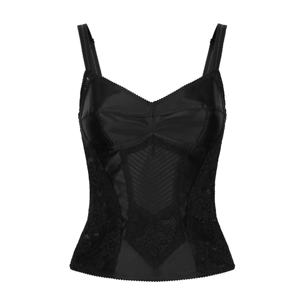 Dolce & Gabbana Corset lace and satin top