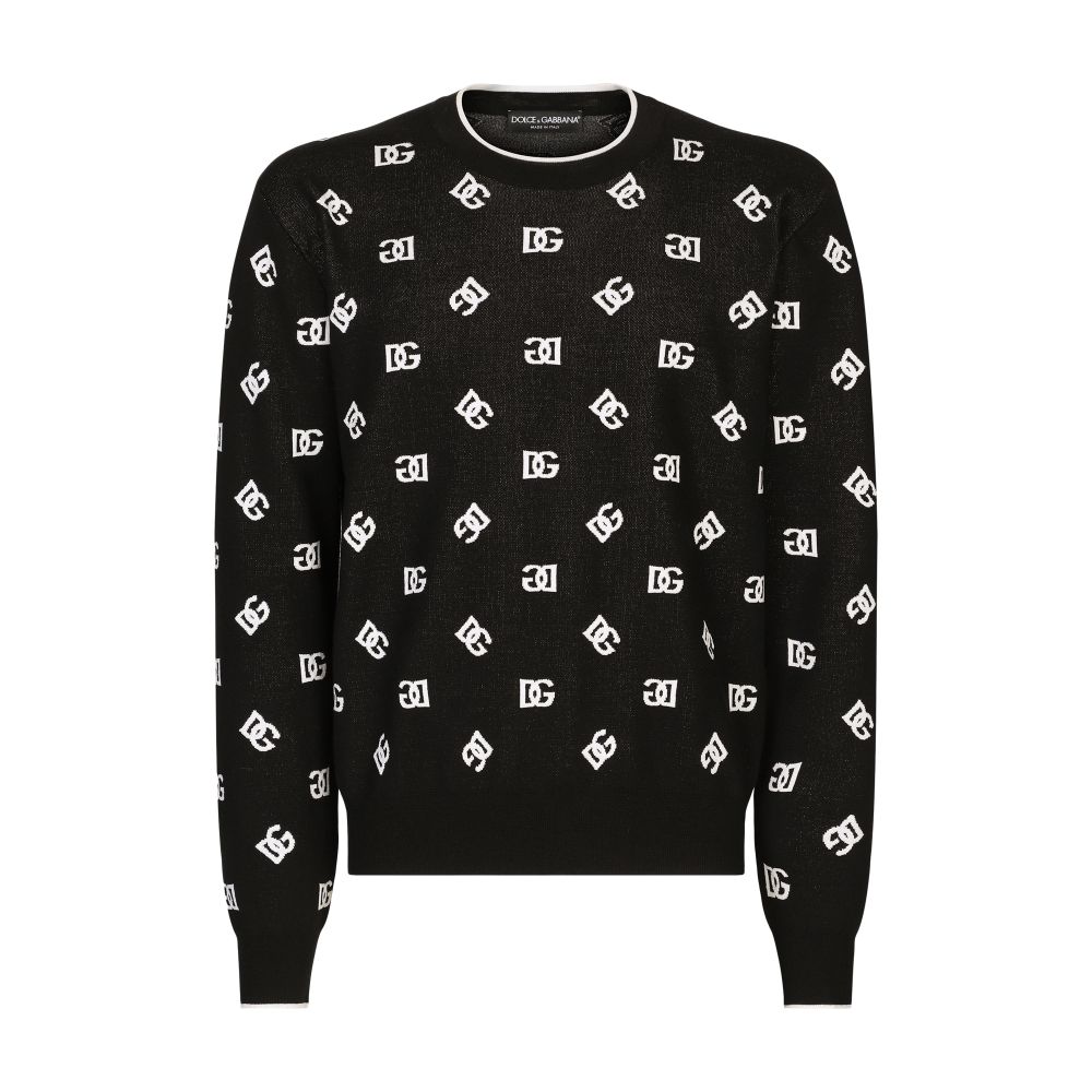 Dolce & Gabbana Wool and silk jacquard sweater