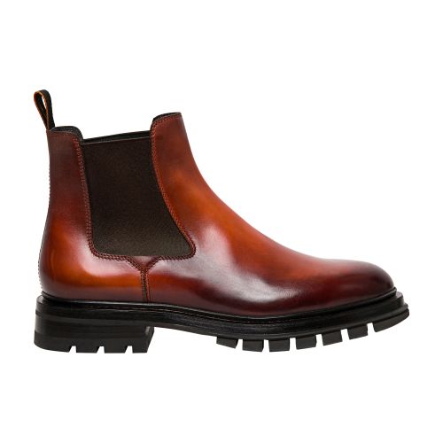 Santoni Leather chelsea boot