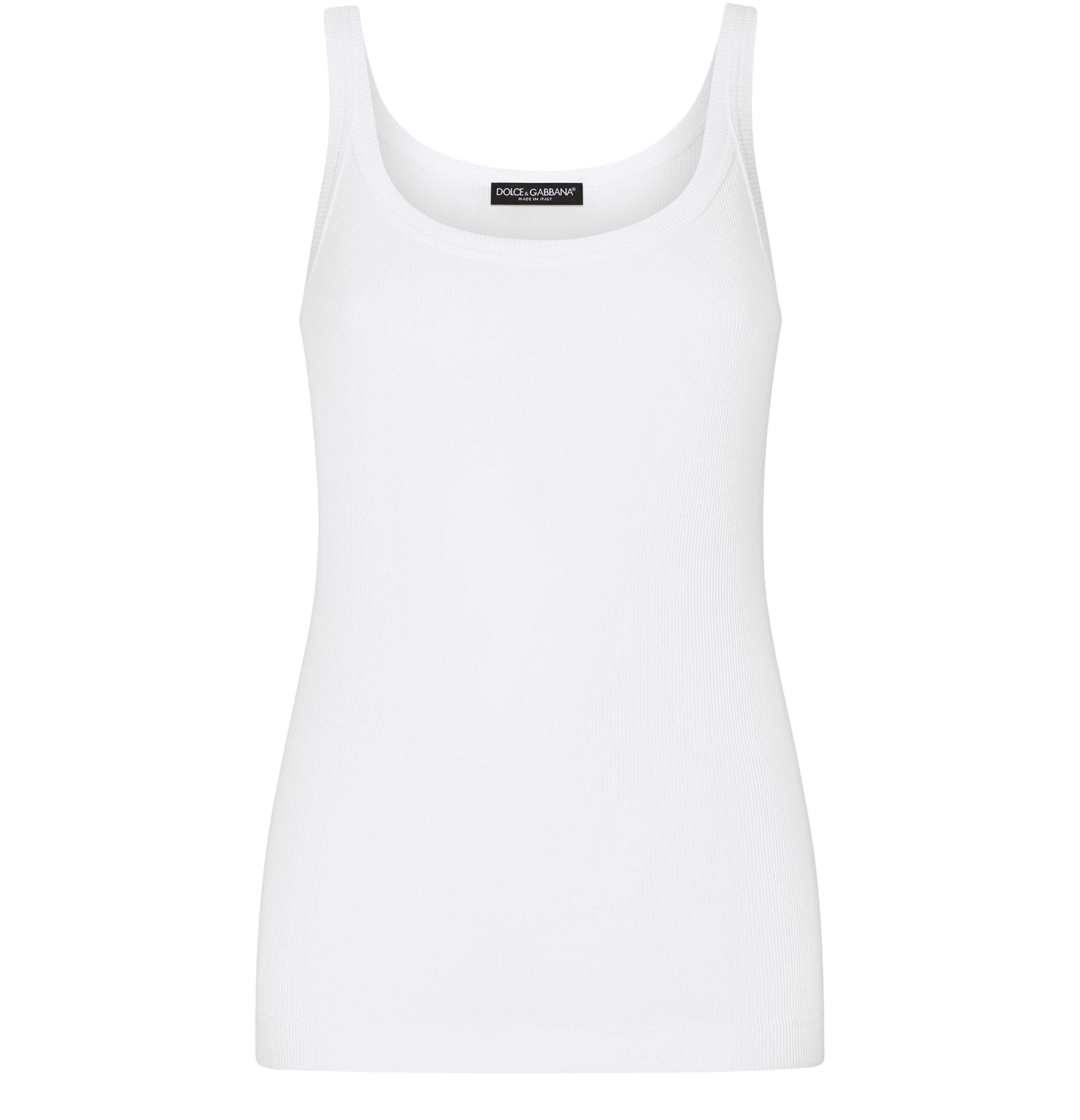 Dolce & Gabbana Fine-rib cotton singlet