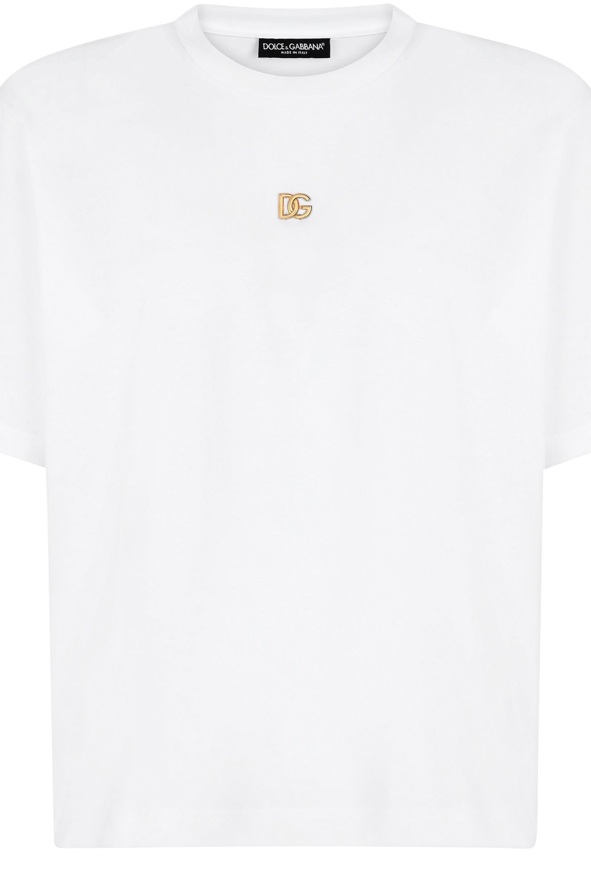 Dolce & Gabbana Cotton T-shirt with metallic DG logo