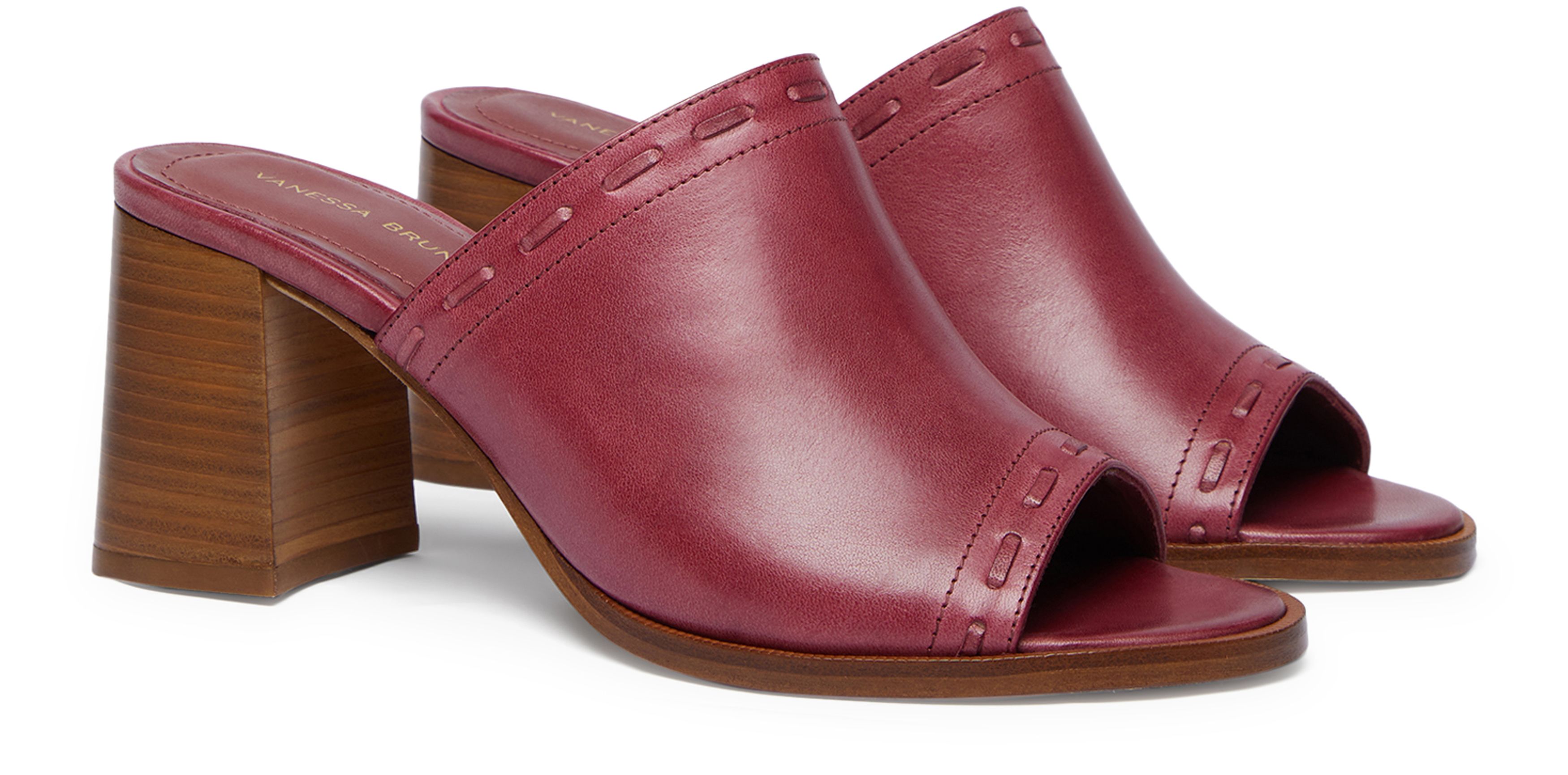  Mules in vegetable tanned leather