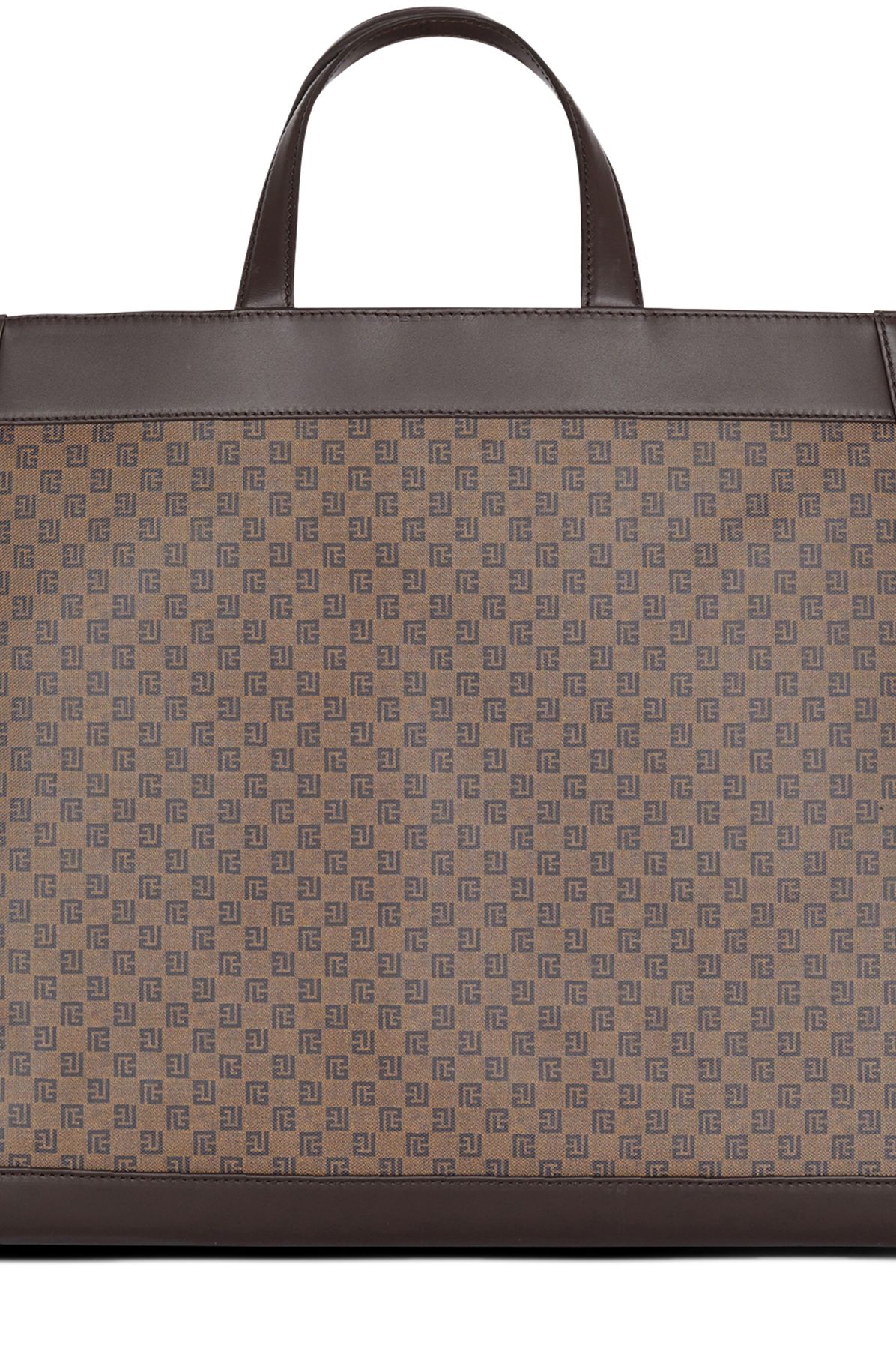 Balmain Olivier'S Monogram Canvas and Leather Tote Bag