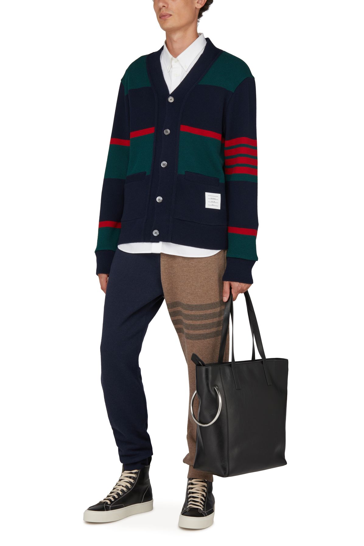 Thom Browne Striped cardigan in cashmere