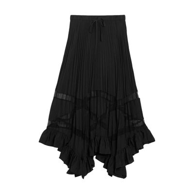  Asymmetrical pleated skirt