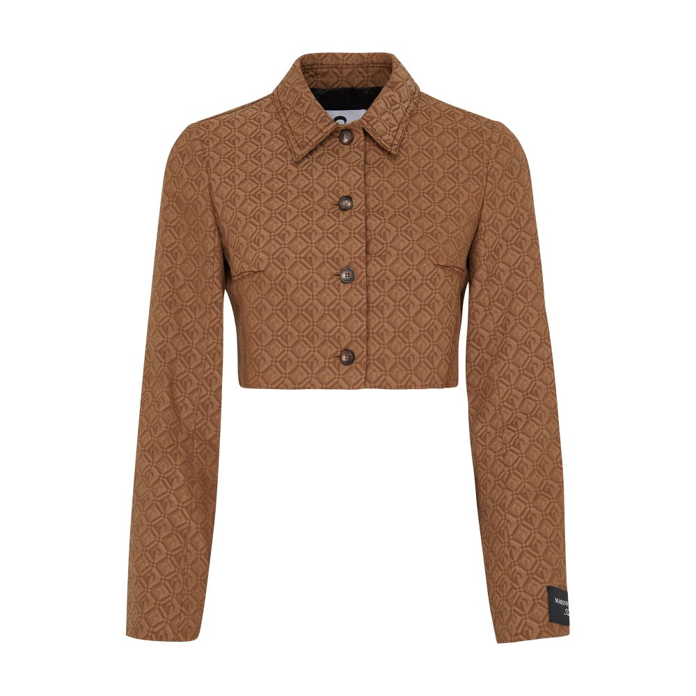 Marine Serre Regenerated moon diamant jacquard tailored jacket