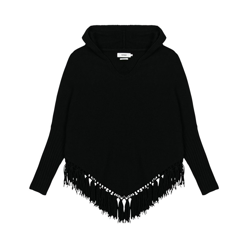  Penuta hooded cashmere poncho