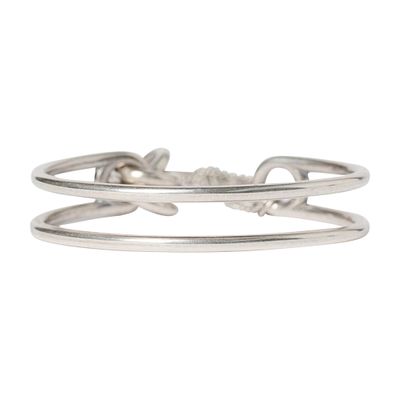 Ann Demeulemeester Flo curved tube bracelet with chains
