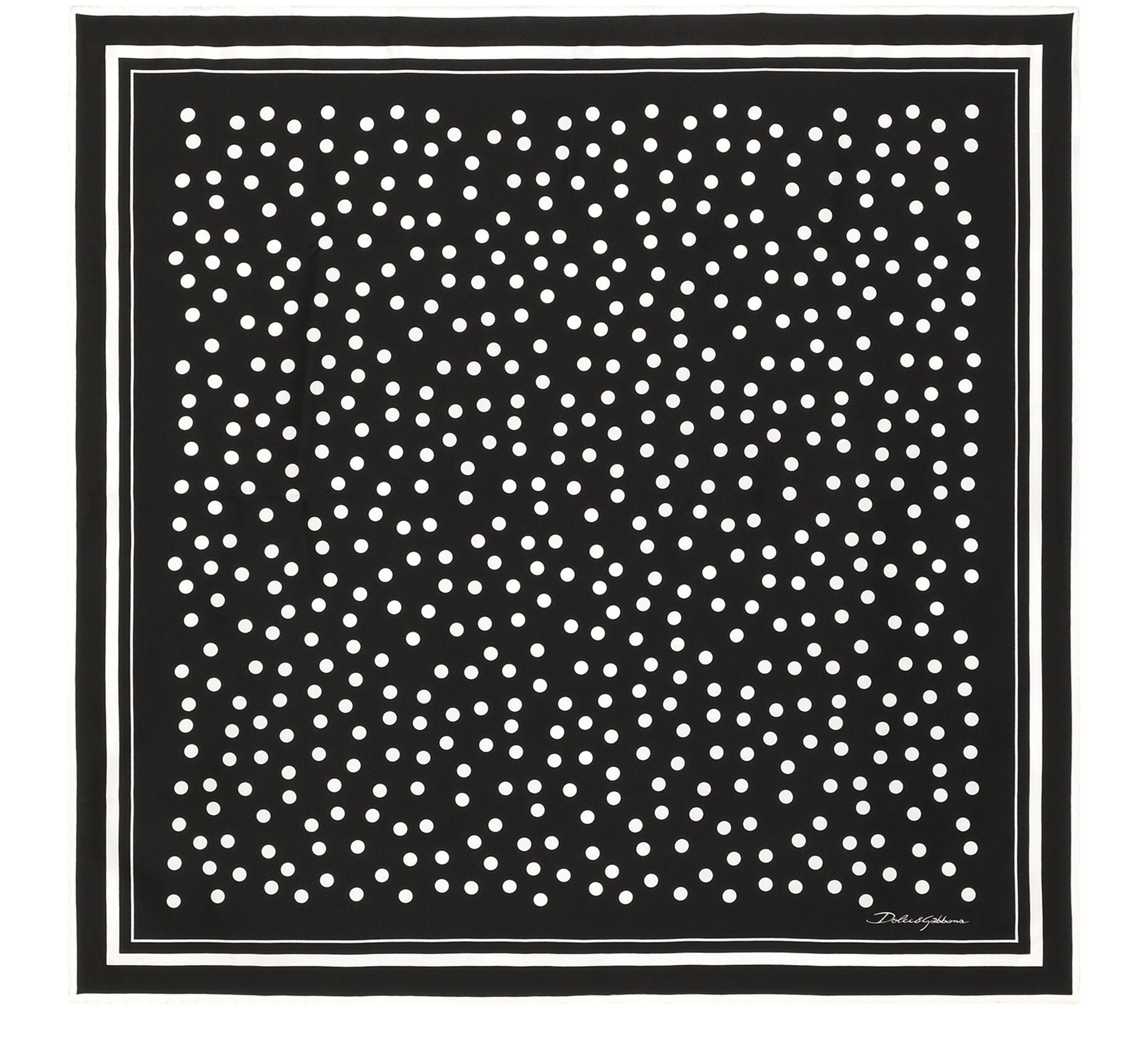 Dolce & Gabbana Polka-dot twill scarf (70x70)